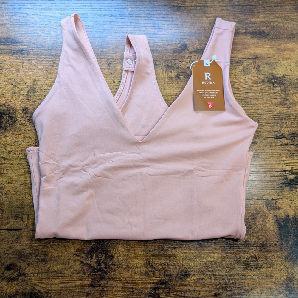 NWT -Blush Pink One-Shoulder Bodysuit - Picture 6 of 6